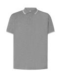 Polo JHK PORA 210 Grey melange/White