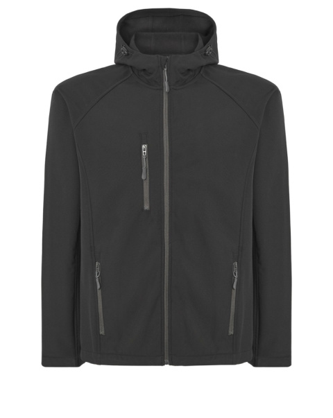 JHK SOFTSHELL HOOD JACKET Black