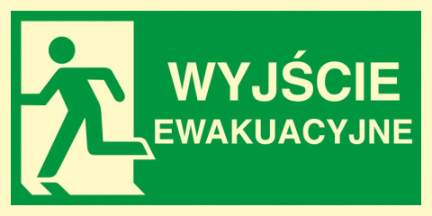 ZNAK EWAKUACYJNY - KIERUNEK DO WYJŚCIA EWAKUACYJNEGO - W LEWO - AC 100 CE PS