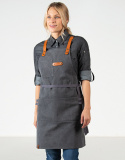 Bib Apron Canvas With Decorative Label