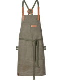 Bib Apron Canvas With Decorative Label