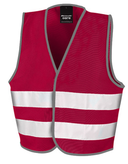 Junior Safety Vest Burgundowy